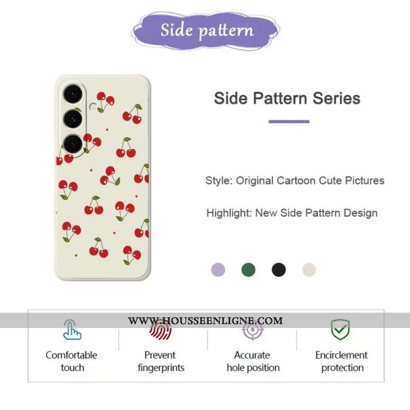 Coque Samsung Galaxy S25 FE Silicone Cerises