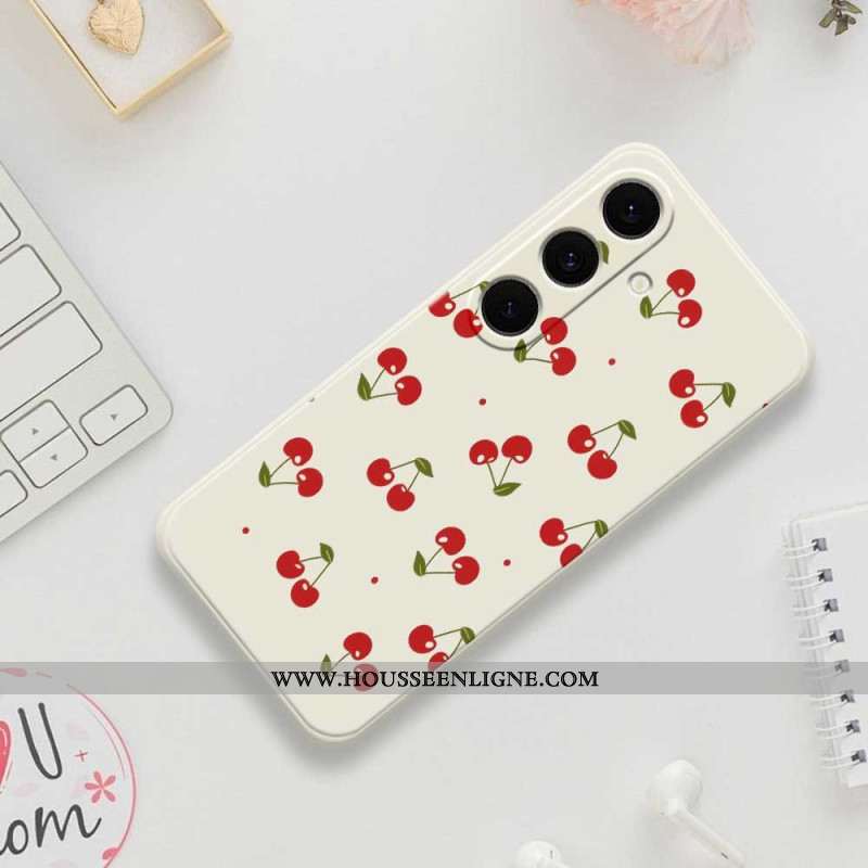 Coque Samsung Galaxy S25 FE Silicone Cerises