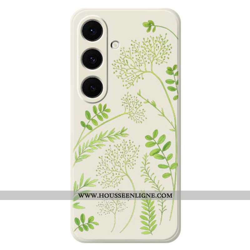 Coque Samsung Galaxy S25 FE Silicone Feuilles