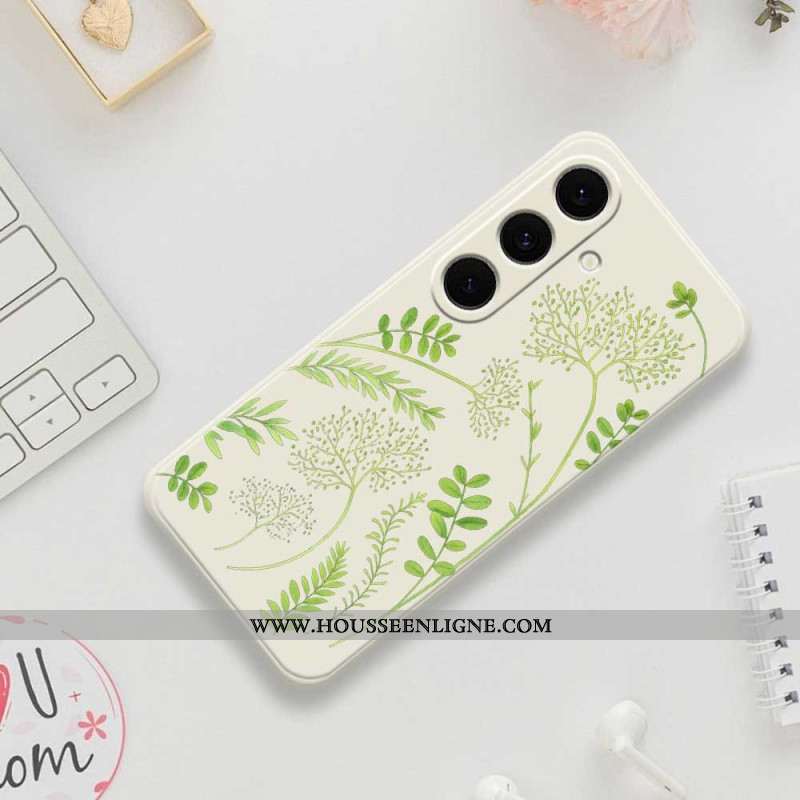 Coque Samsung Galaxy S25 FE Silicone Feuilles