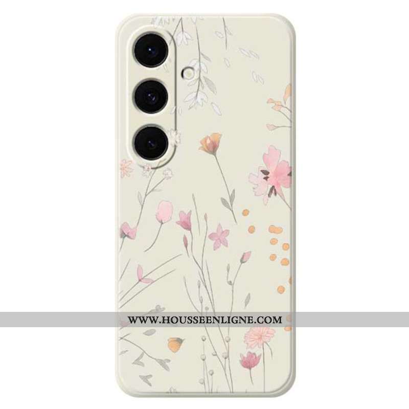 Coque Samsung Galaxy S25 FE Silicone Fleurettes Colorées