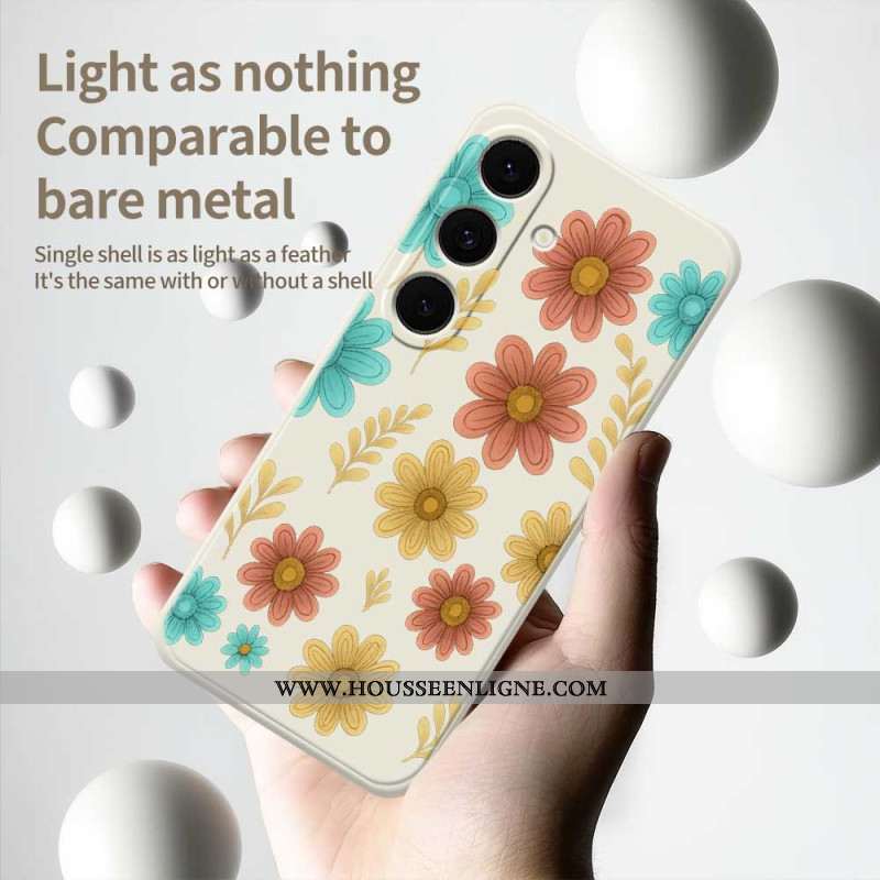 Coque Samsung Galaxy S25 FE Silicone Fleurs