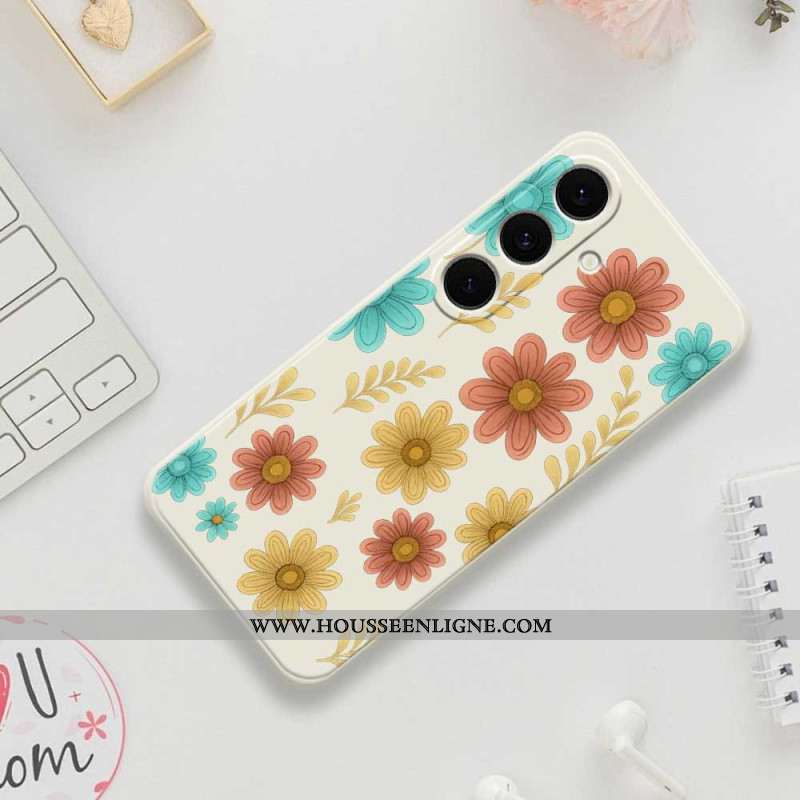 Coque Samsung Galaxy S25 FE Silicone Fleurs