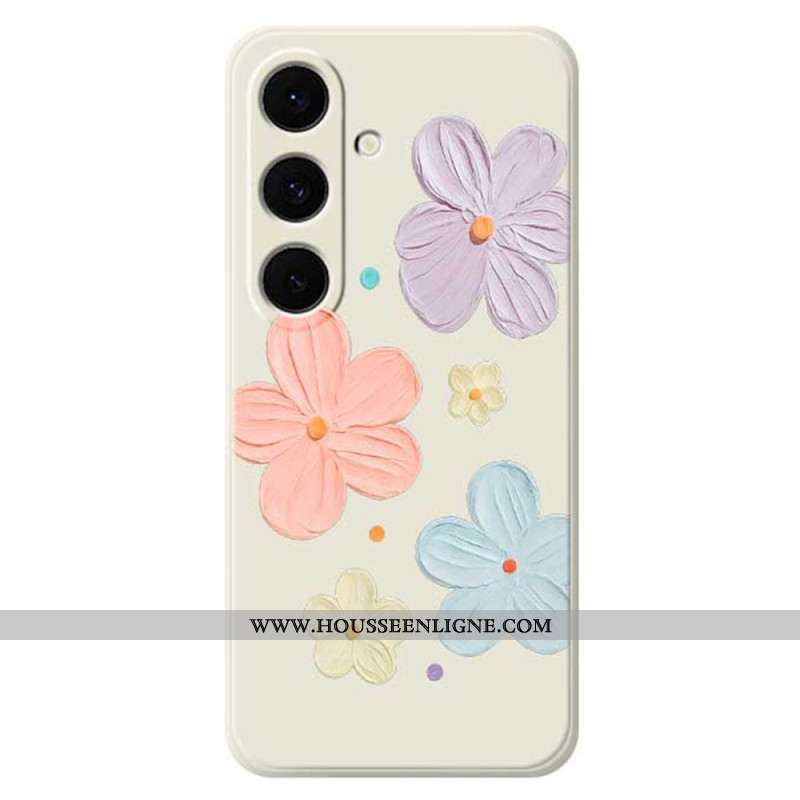 Coque Samsung Galaxy S25 FE Silicone Fleurs Pastel