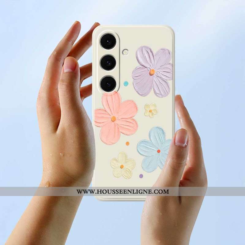 Coque Samsung Galaxy S25 FE Silicone Fleurs Pastel