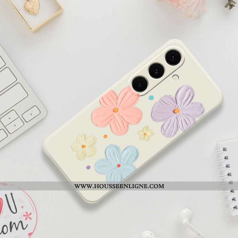 Coque Samsung Galaxy S25 FE Silicone Fleurs Pastel