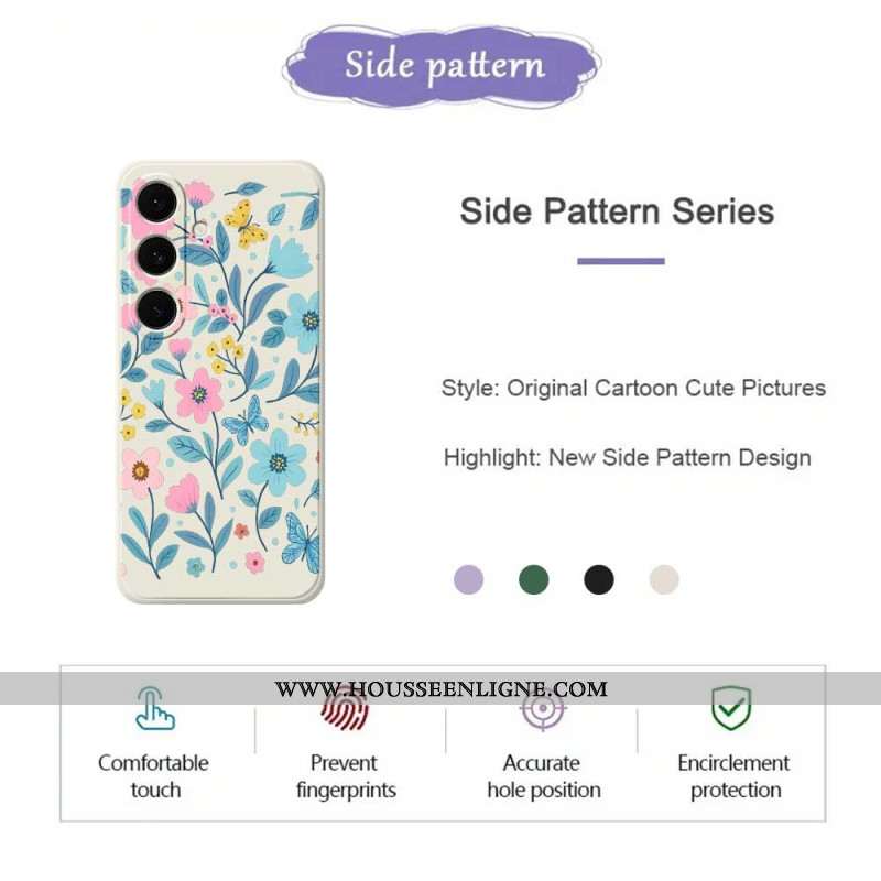 Coque Samsung Galaxy S25 FE Silicone Floralie