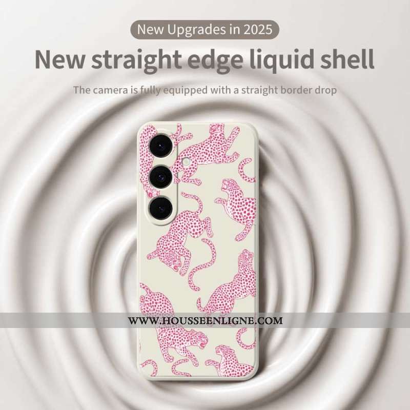 Coque Samsung Galaxy S25 FE Silicone Léopard Rose