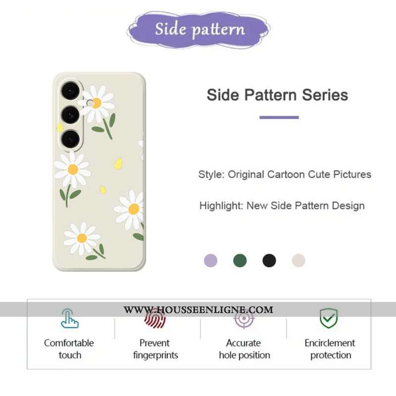 Coque Samsung Galaxy S25 FE Silicone Marguerites