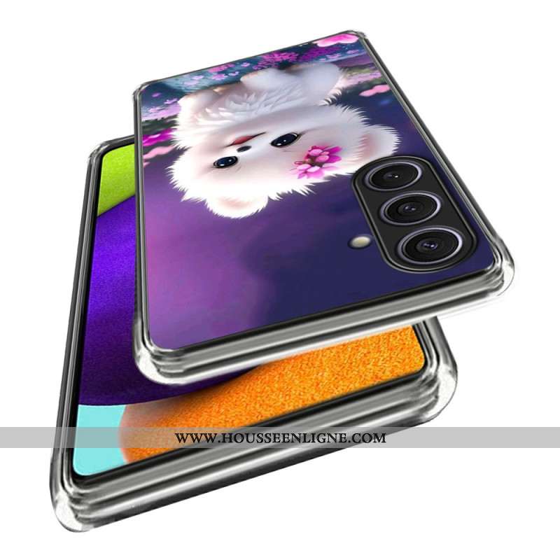 Coque Samsung Galaxy S25 Plus 5G Chiot Blanc