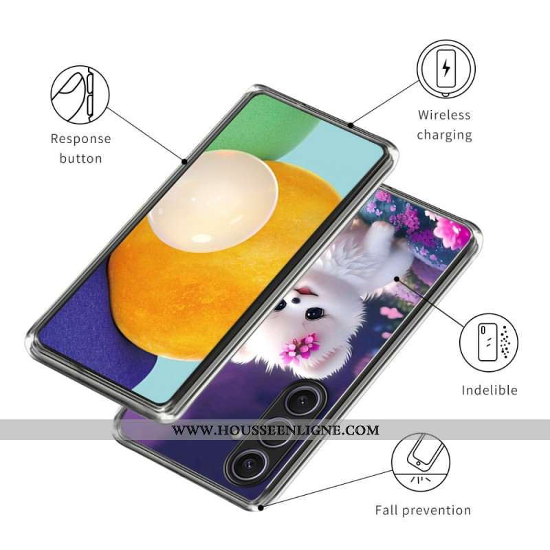 Coque Samsung Galaxy S25 Plus 5G Chiot Blanc
