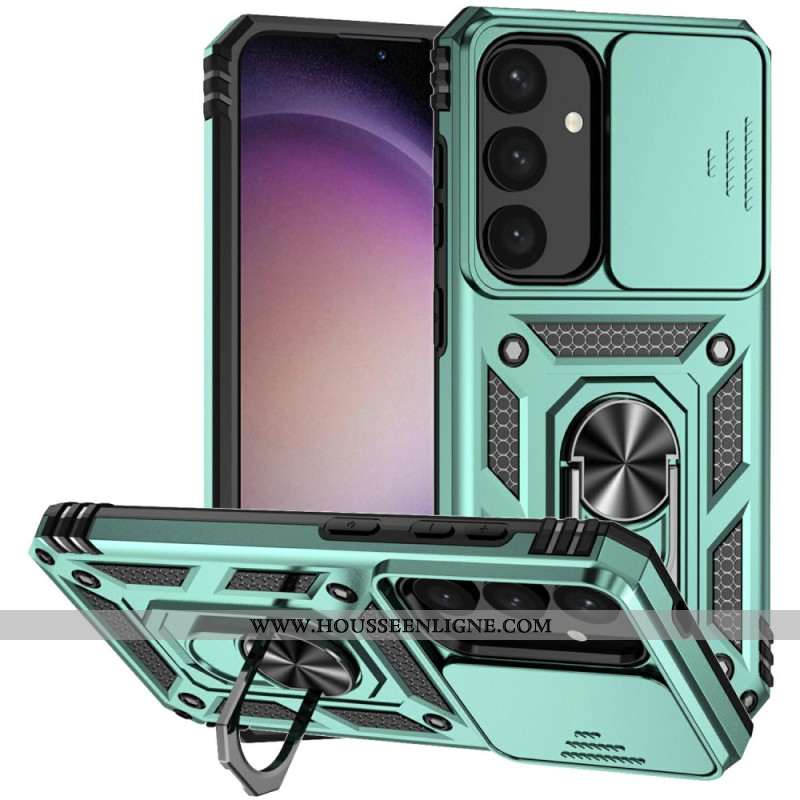 Coque Samsung Galaxy S25 Plus 5G Classique Anneau-Support et Protecteur Objectif