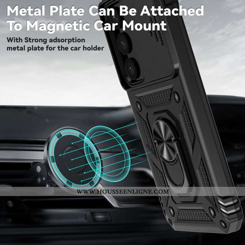 Coque Samsung Galaxy S25 Plus 5G Classique Anneau-Support et Protecteur Objectif