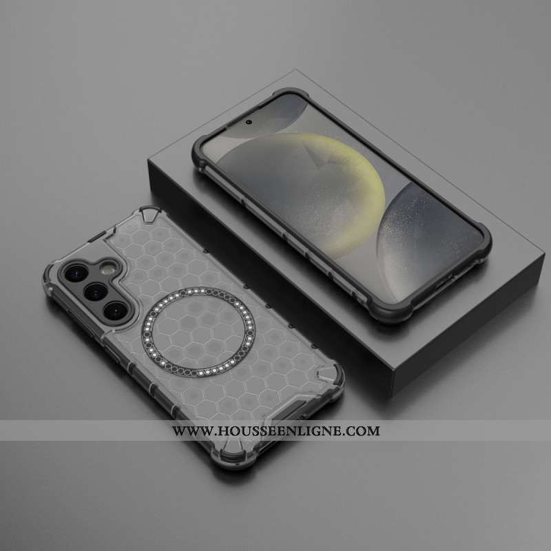 Coque Samsung Galaxy S25 Plus 5G Compatible MagSafe Nid d'Abeille