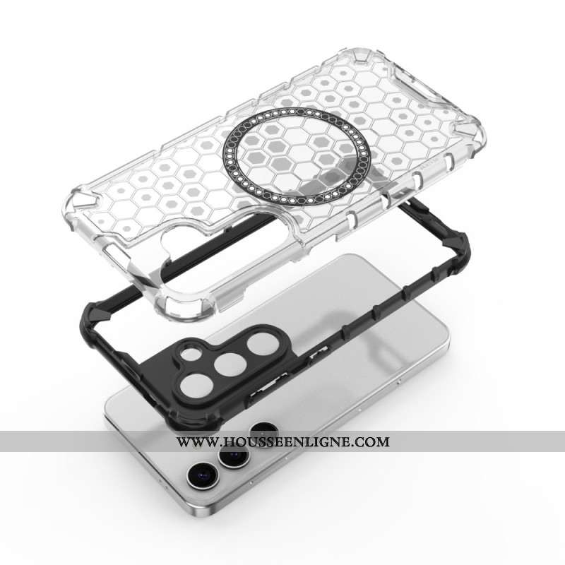 Coque Samsung Galaxy S25 Plus 5G Compatible MagSafe Nid d'Abeille