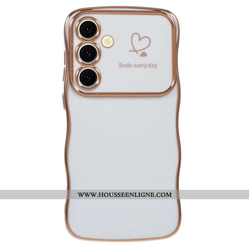 Coque Samsung Galaxy S25 Plus 5G Cœur et Bords Ondulé