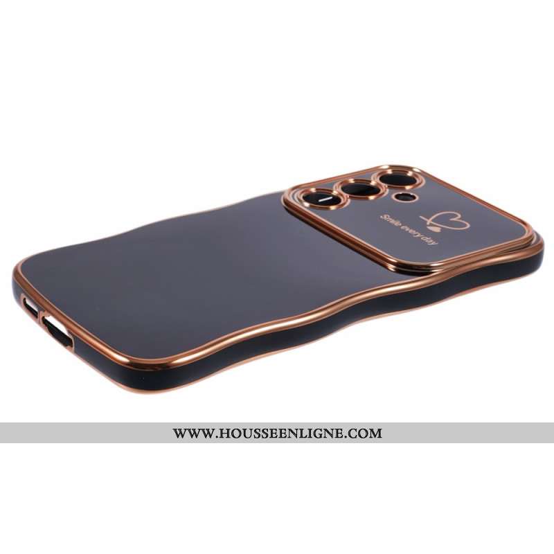 Coque Samsung Galaxy S25 Plus 5G Cœur et Bords Ondulé