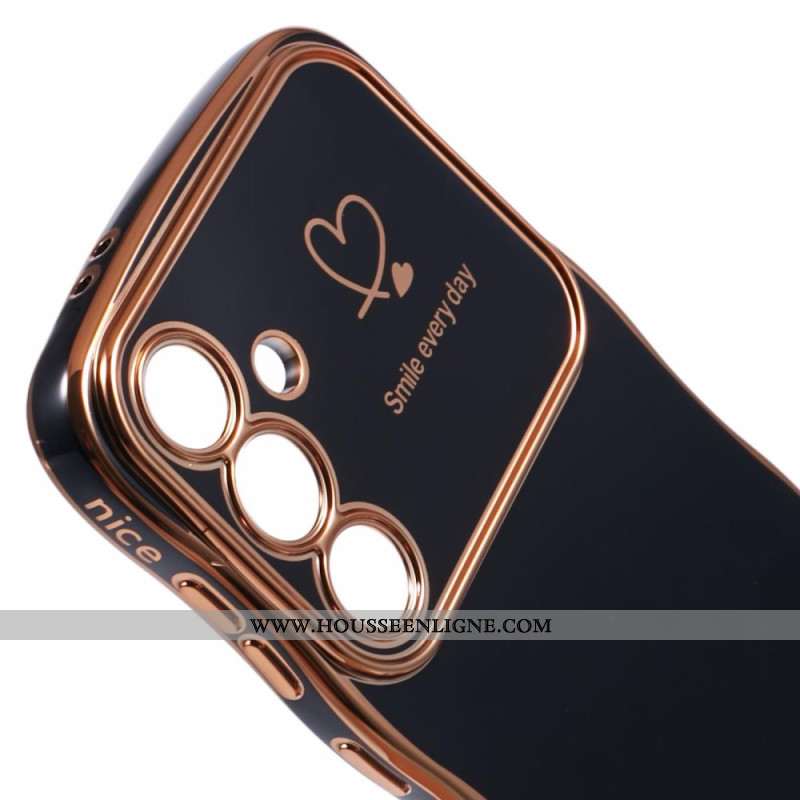 Coque Samsung Galaxy S25 Plus 5G Cœur et Bords Ondulé