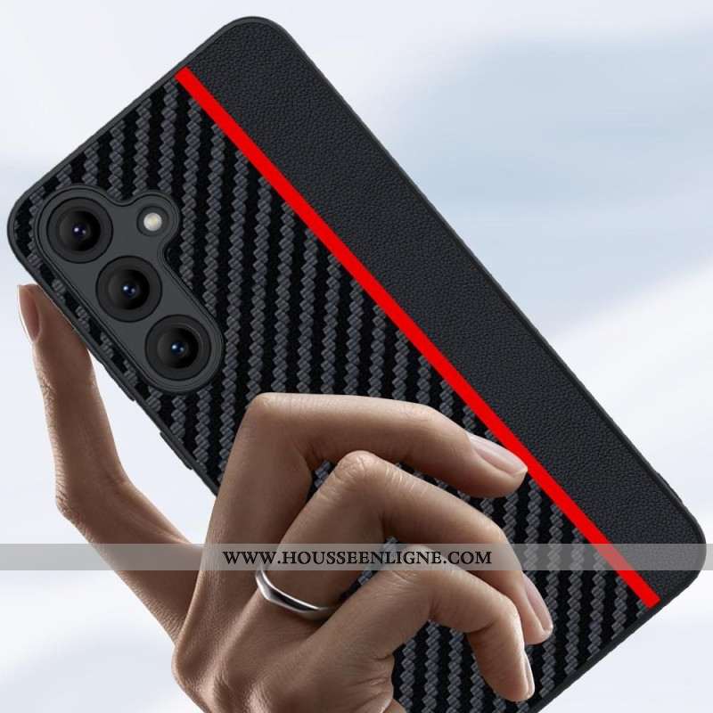 Coque Samsung Galaxy S25 Plus 5G Déclinaison Fibre Carbone
