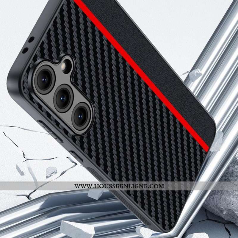 Coque Samsung Galaxy S25 Plus 5G Déclinaison Fibre Carbone