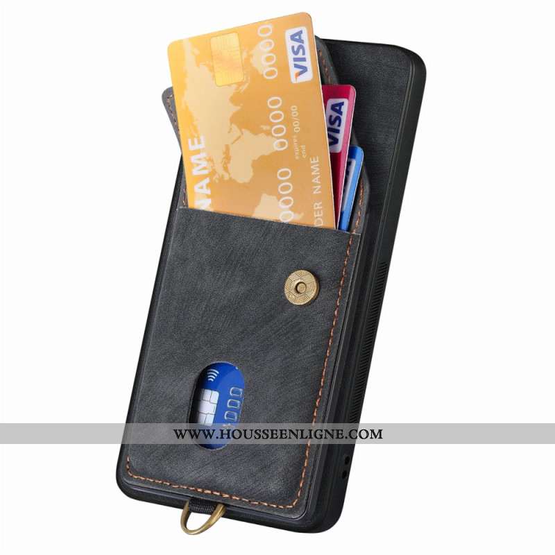 Coque Samsung Galaxy S25 Plus 5G Effet Daim Multifonctionnelle