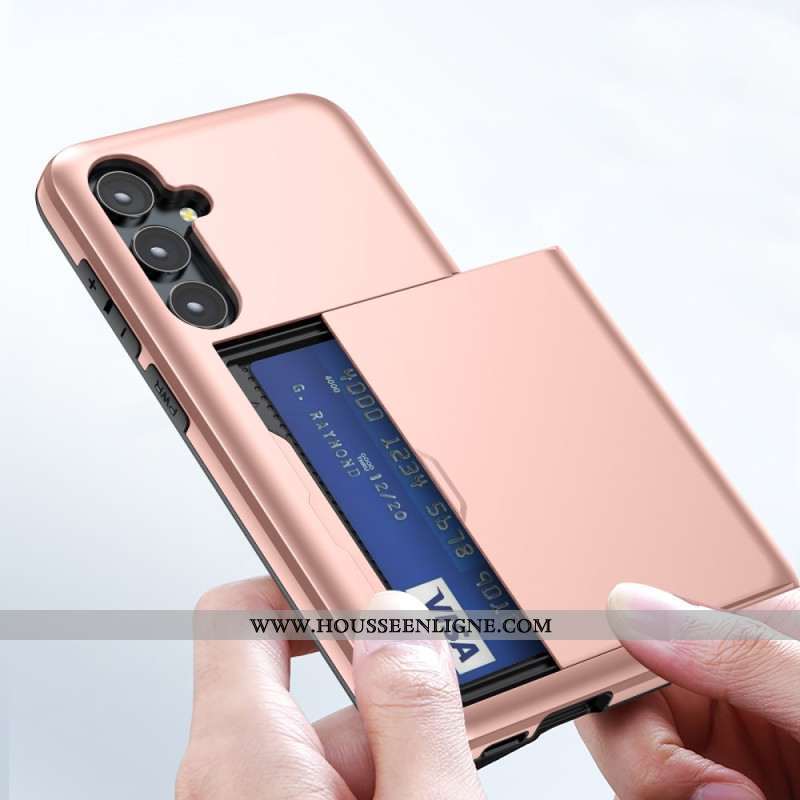 Coque Samsung Galaxy S25 Plus 5G Effet Métal Porte-Cartes Intégré