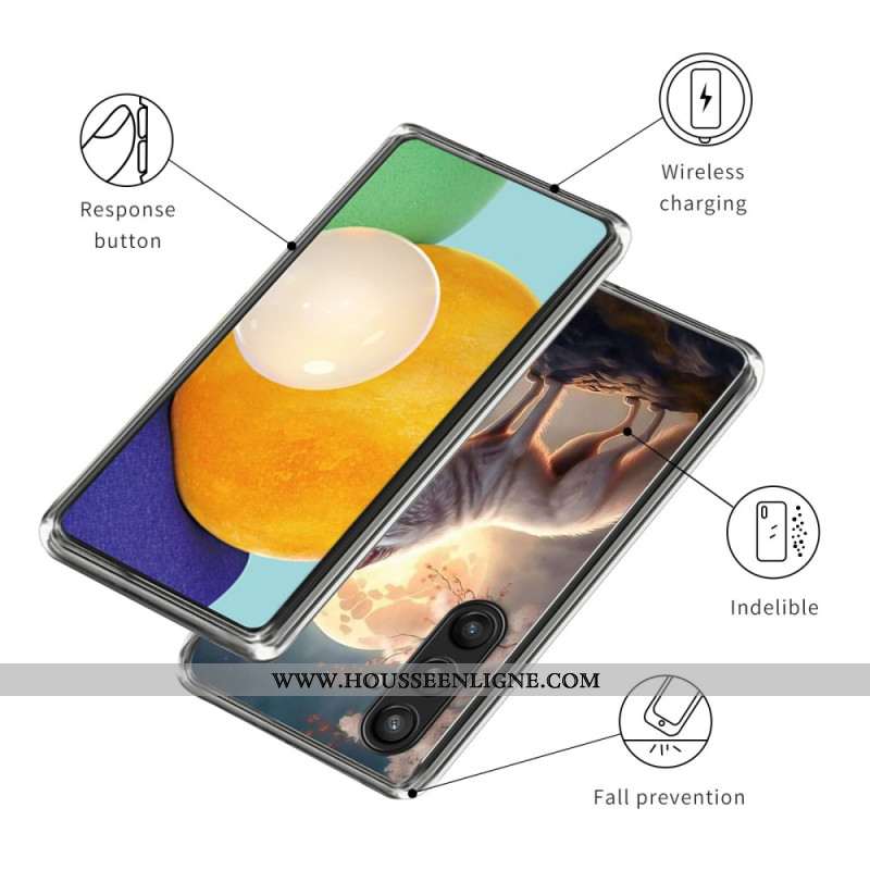 Coque Samsung Galaxy S25 Plus 5G Loup à la Lune