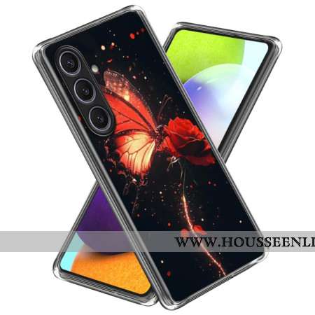 Coque Samsung Galaxy S25 Plus 5G Papillon Rouge