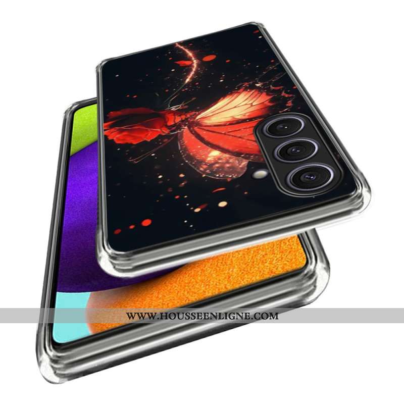 Coque Samsung Galaxy S25 Plus 5G Papillon Rouge
