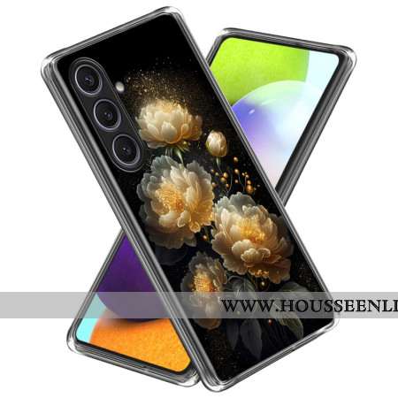 Coque Samsung Galaxy S25 Plus 5G Pivoines Dorées