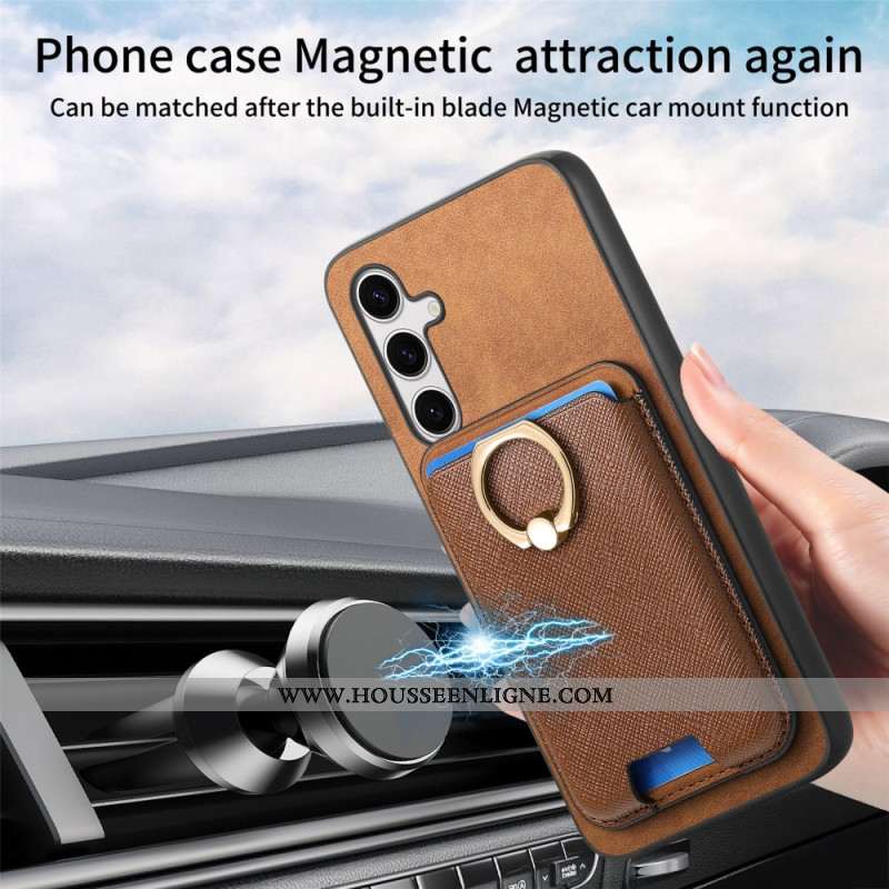 Coque Samsung Galaxy S25 Plus 5G Porte-Cartes Magnétique Détachable