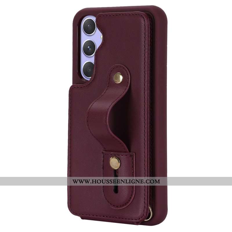 Coque Samsung Galaxy S25 Plus 5G Porte-Cartes et Sangle