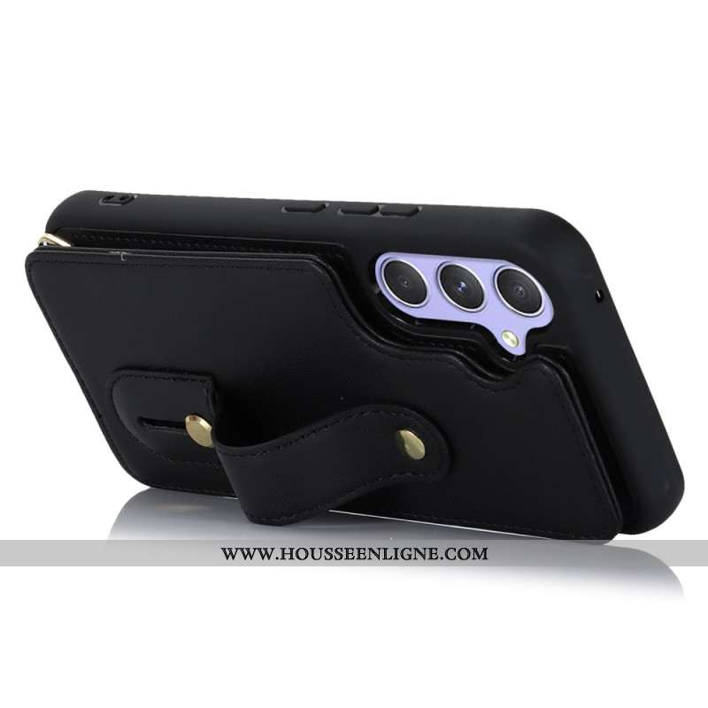 Coque Samsung Galaxy S25 Plus 5G Porte-Cartes et Sangle