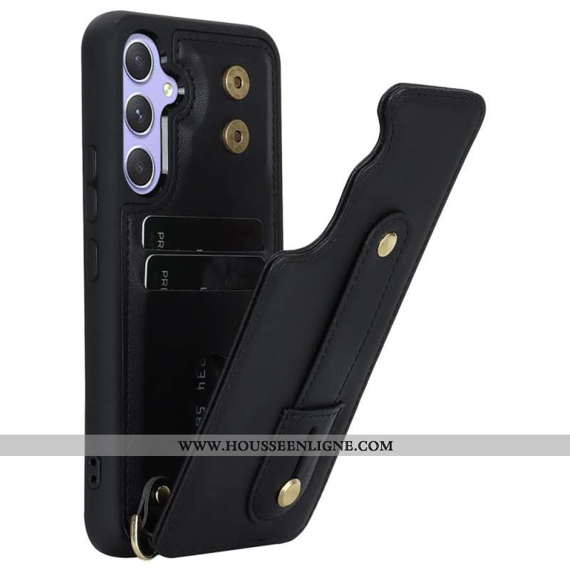 Coque Samsung Galaxy S25 Plus 5G Porte-Cartes et Sangle