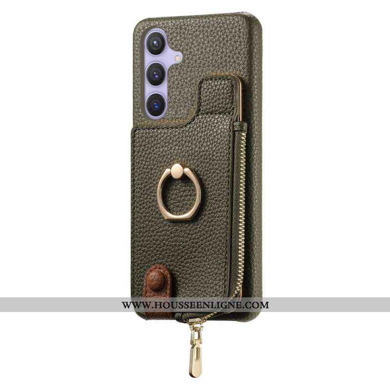 Coque Samsung Galaxy S25 Plus 5G Portefeuille avec Support Magnétique