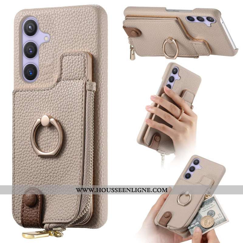 Coque Samsung Galaxy S25 Plus 5G Portefeuille avec Support Magnétique