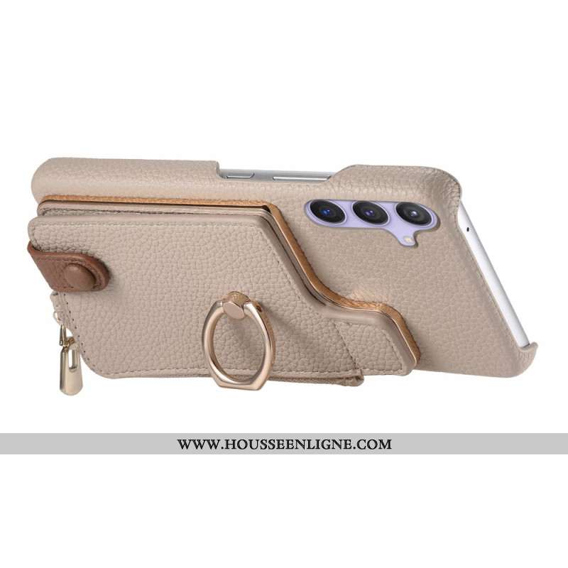 Coque Samsung Galaxy S25 Plus 5G Portefeuille avec Support Magnétique