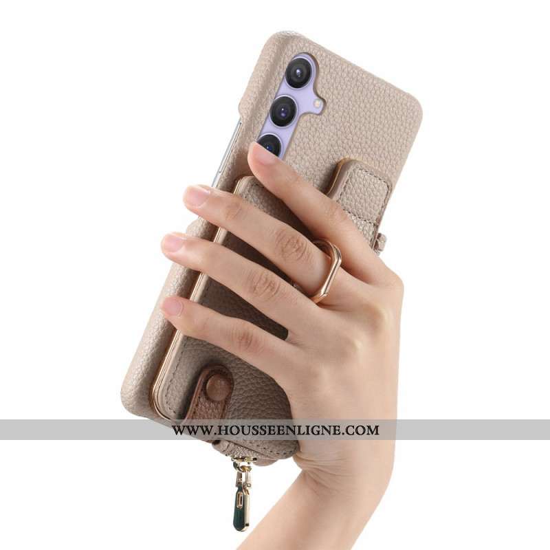 Coque Samsung Galaxy S25 Plus 5G Portefeuille avec Support Magnétique