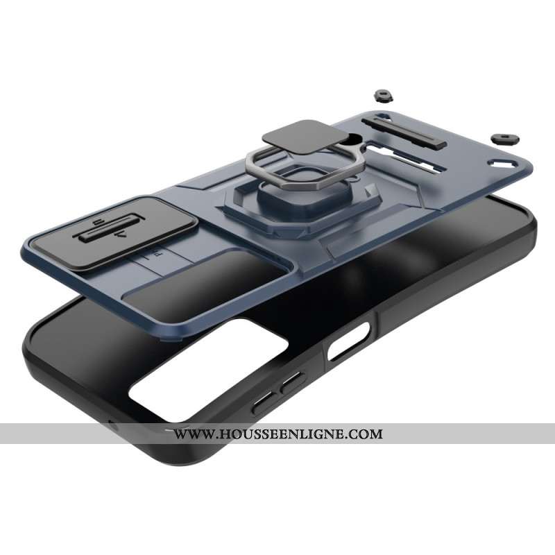 Coque Samsung Galaxy S25 Plus 5G Ring Résistante avec Protecteur Objectif