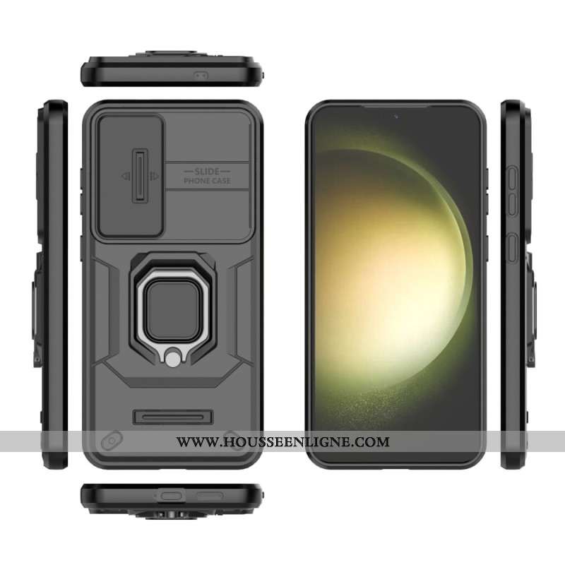Coque Samsung Galaxy S25 Plus 5G Ring Résistante avec Protecteur Objectif