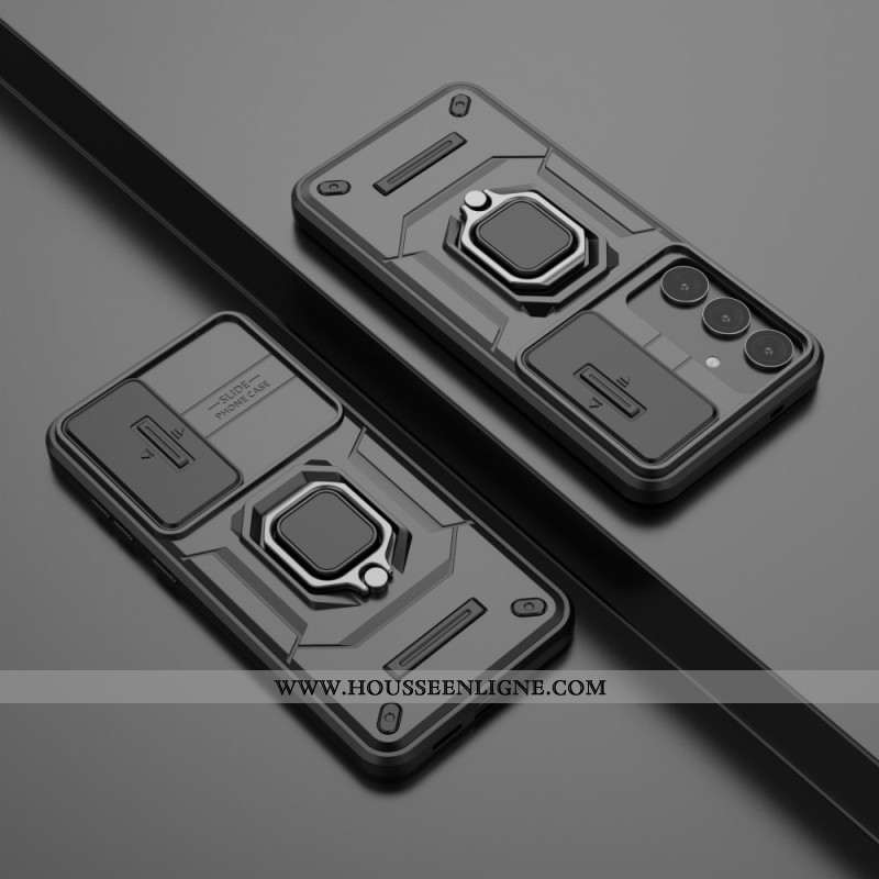 Coque Samsung Galaxy S25 Plus 5G Ring Résistante avec Protecteur Objectif