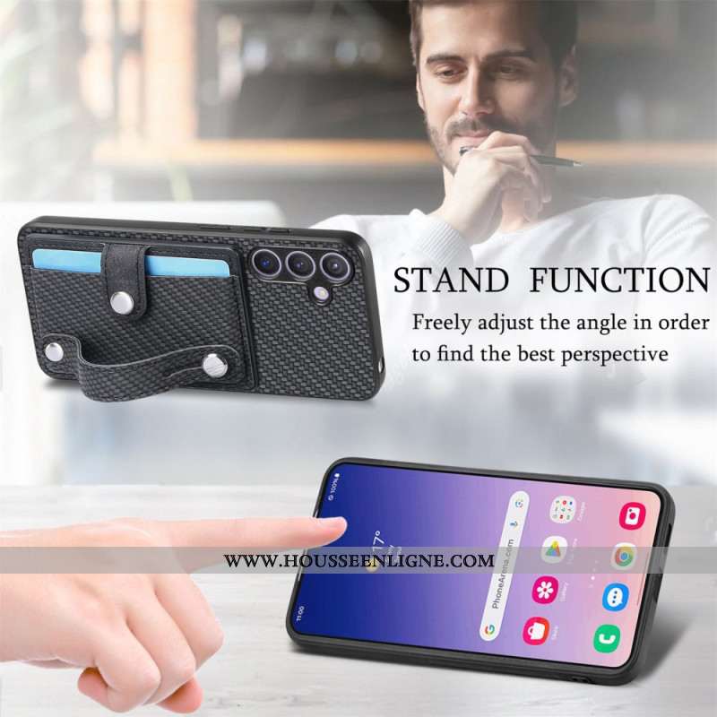 Coque Samsung Galaxy S25 Plus 5G Sangle et Porte-Cartes