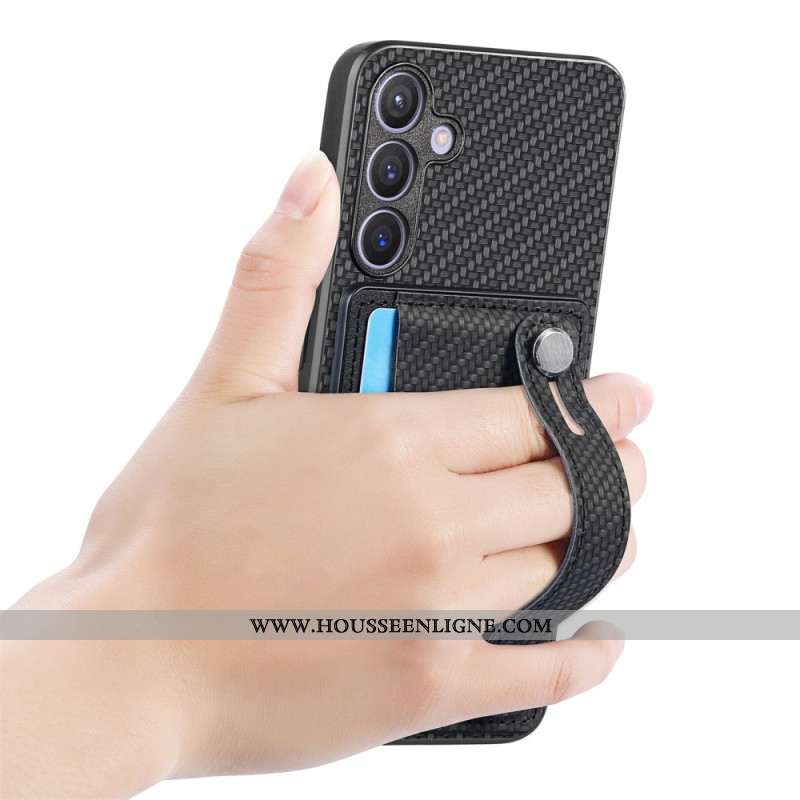 Coque Samsung Galaxy S25 Plus 5G Sangle et Porte-Cartes