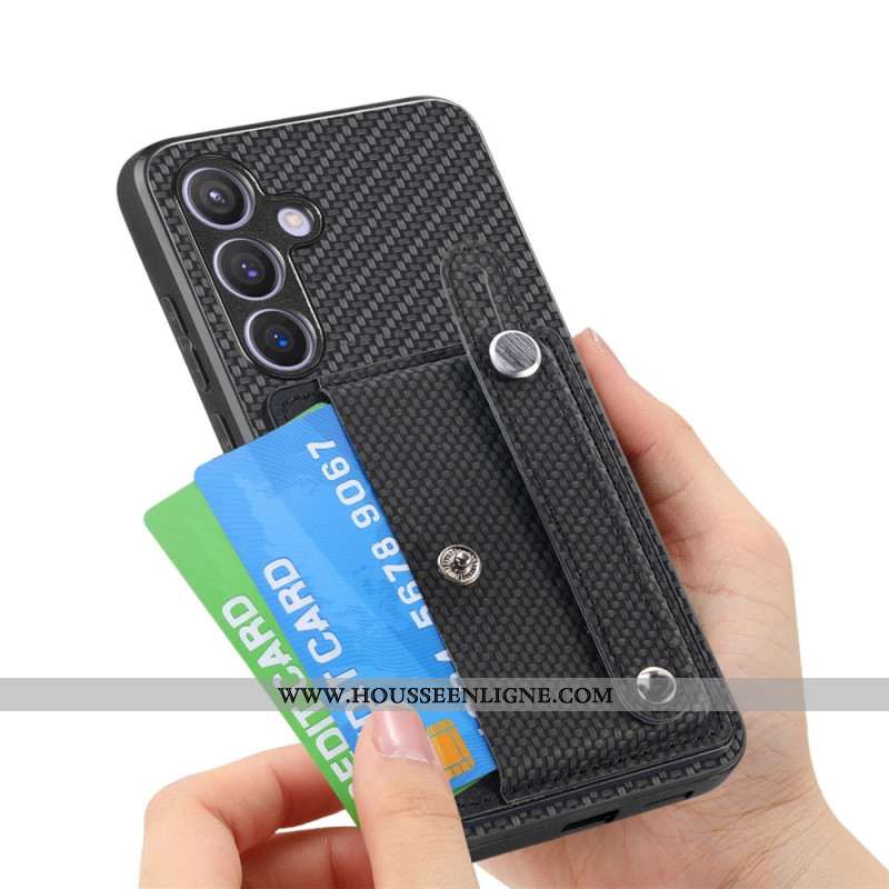 Coque Samsung Galaxy S25 Plus 5G Sangle et Porte-Cartes