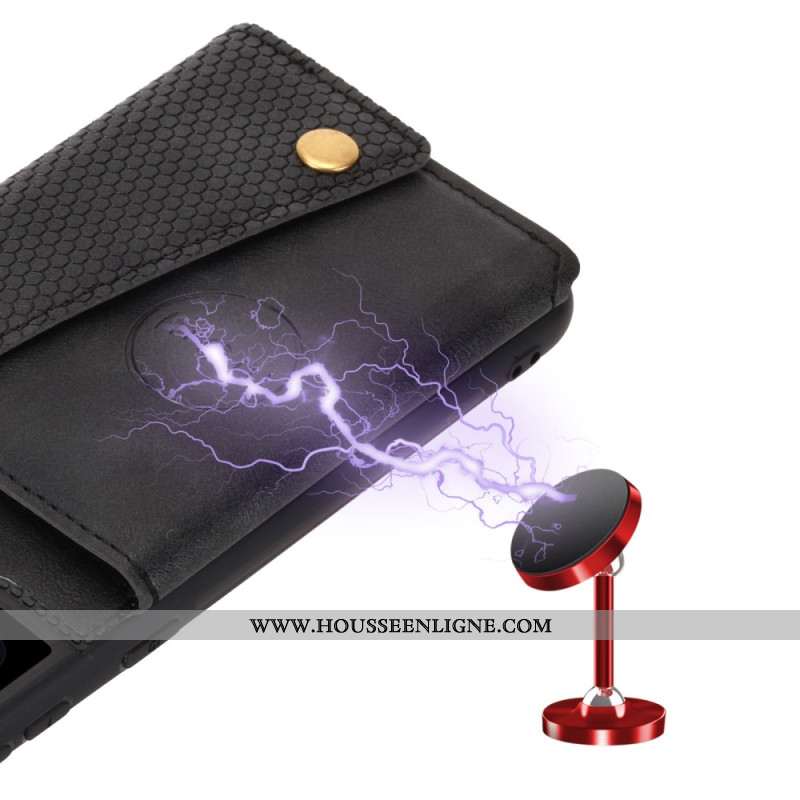 Coque Samsung Galaxy S25 Plus 5G Simili Cuir Porte-Cartes