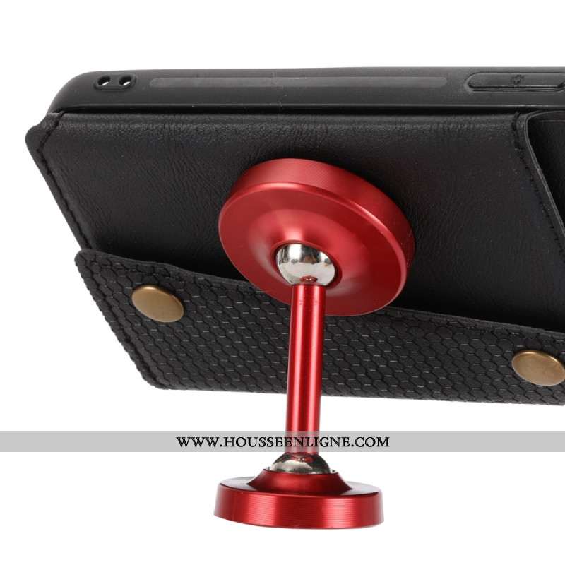 Coque Samsung Galaxy S25 Plus 5G Simili Cuir Porte-Cartes