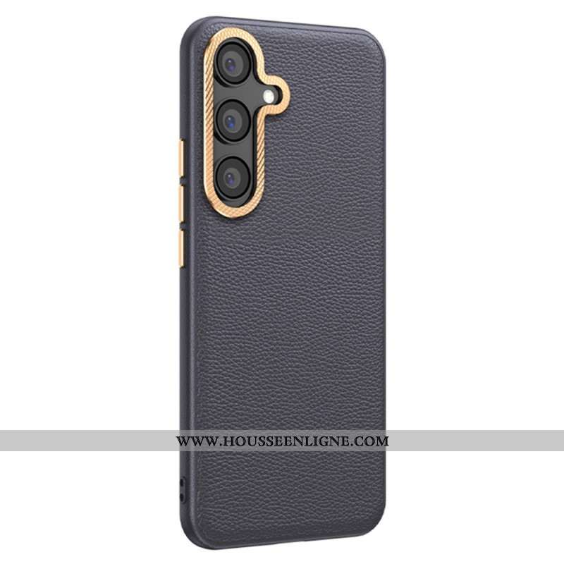 Coque Samsung Galaxy S25 Plus 5G Simili Cuir Texturé
