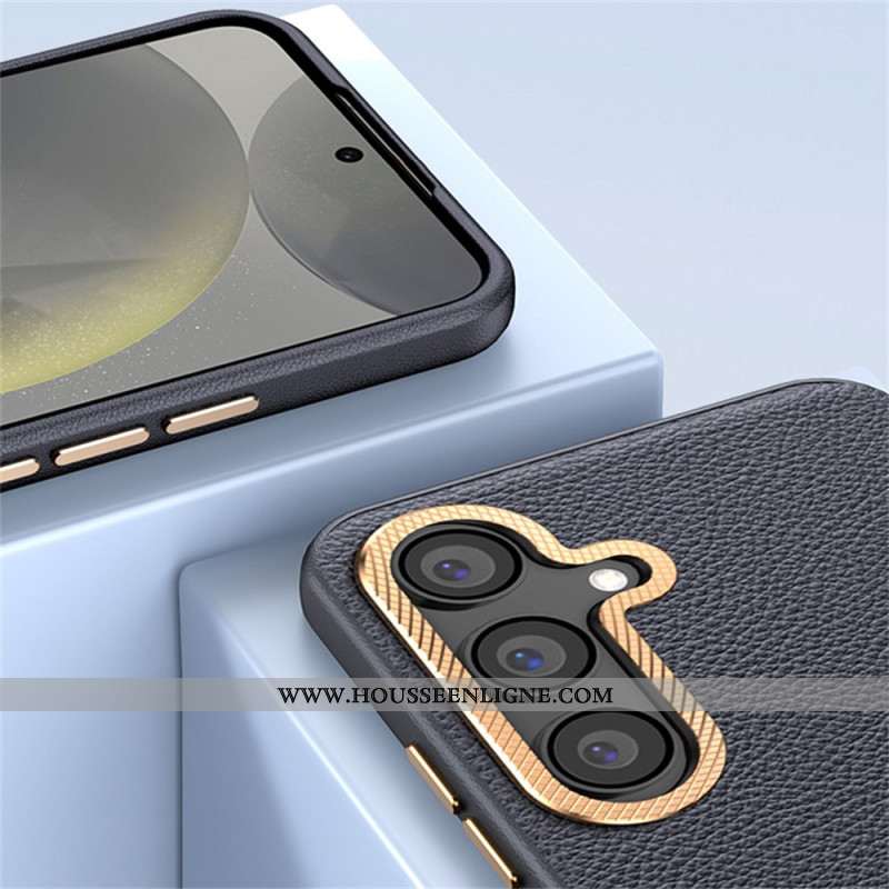 Coque Samsung Galaxy S25 Plus 5G Simili Cuir Texturé