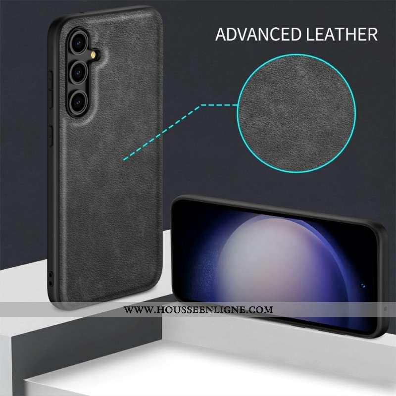 Coque Samsung Galaxy S25 Plus 5G Style Cuir Rétro