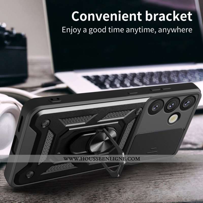 Coque Samsung Galaxy S25 Plus 5G Support Rotatif et Protecteur Objectif
